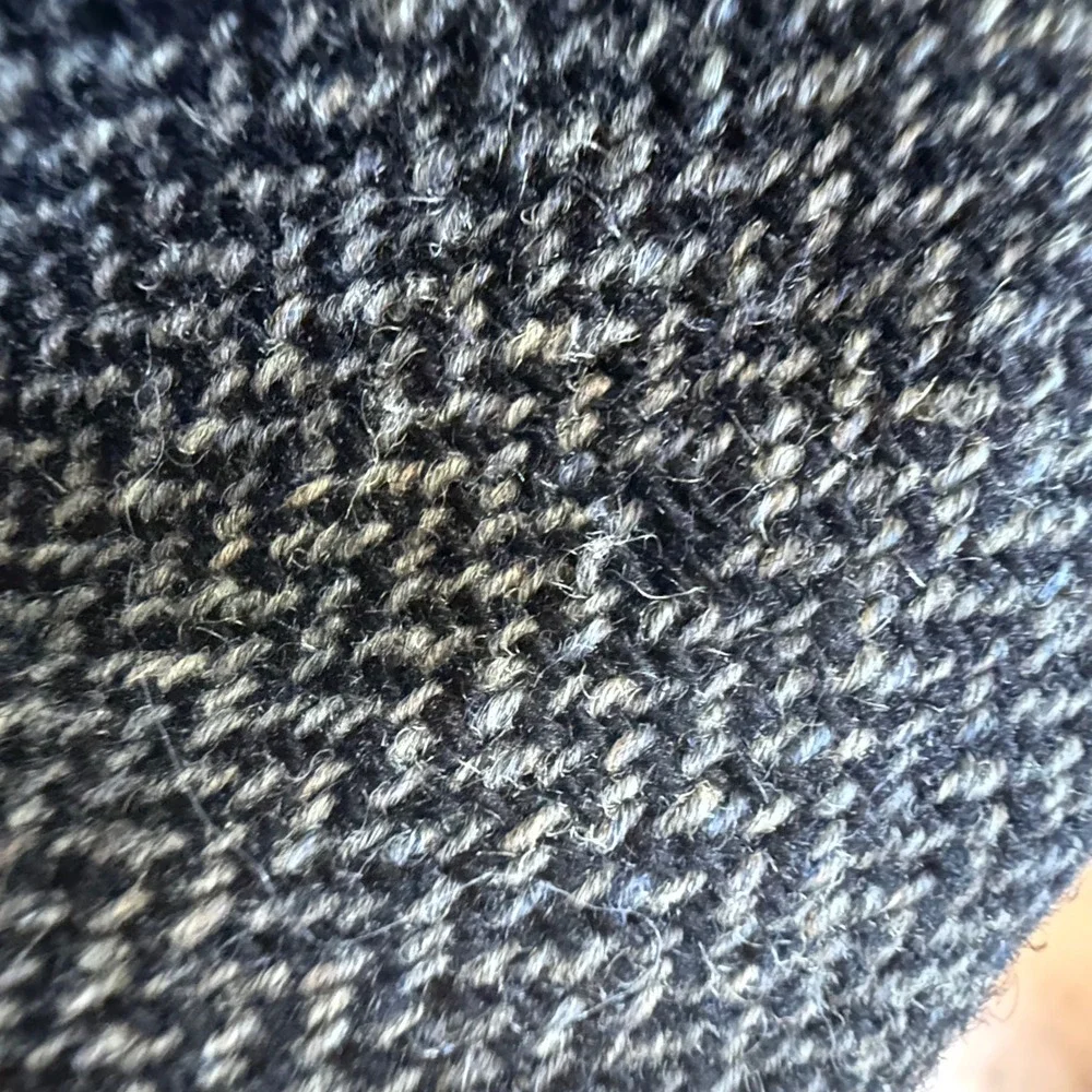 Vintage Grey Herringbone Tweed Flat Cap Newsboy Hat with Fold Down‎ Ear Flaps